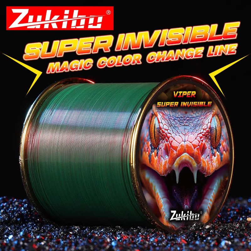 Zukibo viper linha de pesca mudando invisível japão super forte linha monofilamento fluorocarbono revestido náilon mosca pia linha pesca