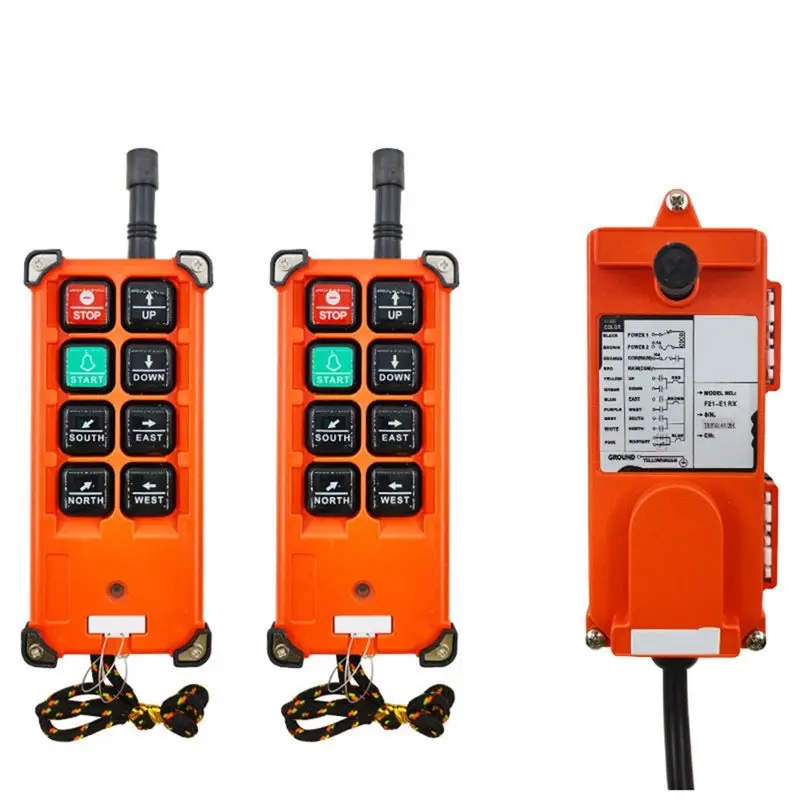 B27B Industrial Crane Controller 2 Transmitter 1 Receiver Wireless Crane Remote Hoist Crane Switch For Hoist Crane Lift AC 220V