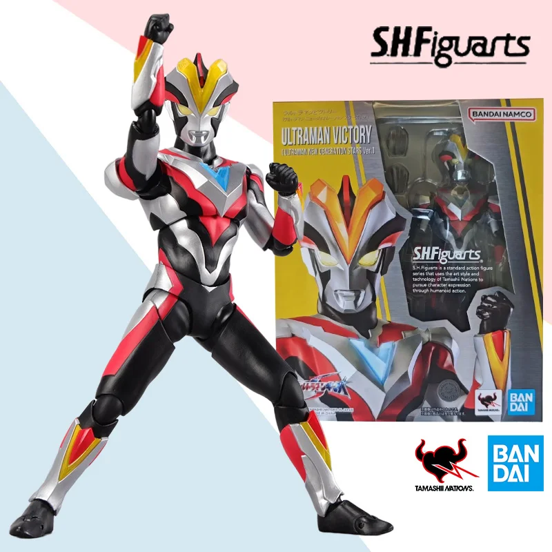 

Original Bandai ULTRAMAN VICTORY ULTRAMAN NEW GENERATION STARS Ver Anime Movable Collectible Model Ornaments Children's Toy Gift