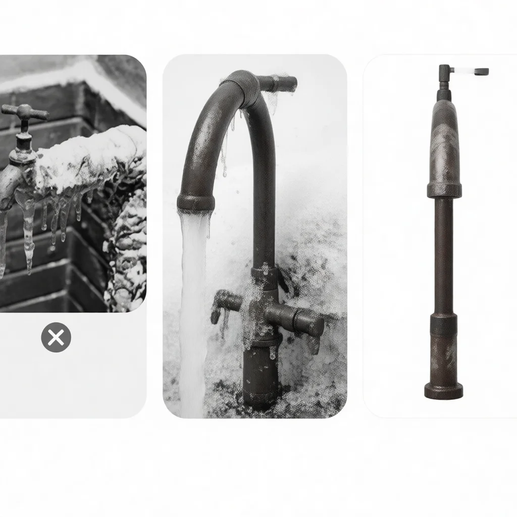Wall Mounted Kitchen Sink Faucet Cold Tap Extended Rotatable Spout For Laundry Mop Pool Copper Alloy Durable Hardware