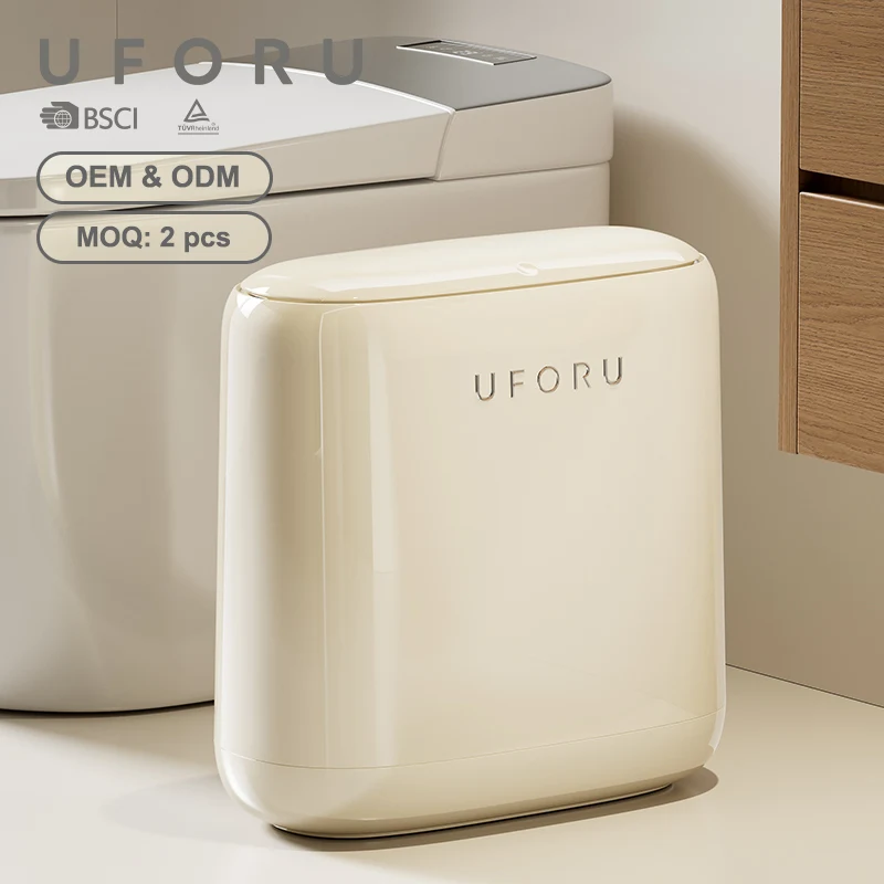Uforu High Appearance Level Goose Egg Trash Can Suitable for Bathrooms and