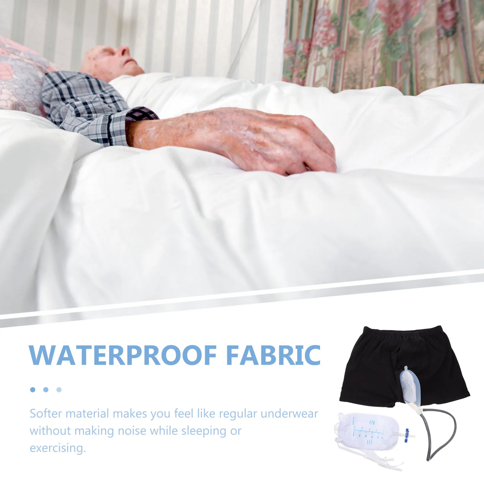 

1 set For Men Anti-Leak Waterproof Breathable Comfortable Male Urinals Pants Elderly Disabled Support