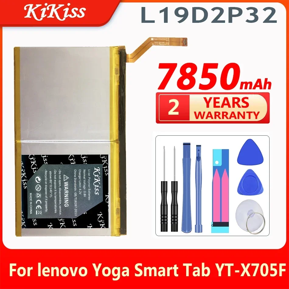 

KiKiss New L19D2P32 Tablet Battery For Lenovo YOGA TAB 5 Smart Tab PRC WOR YT-X705L YT-X705X YT-X705F 7850mAh Batterij