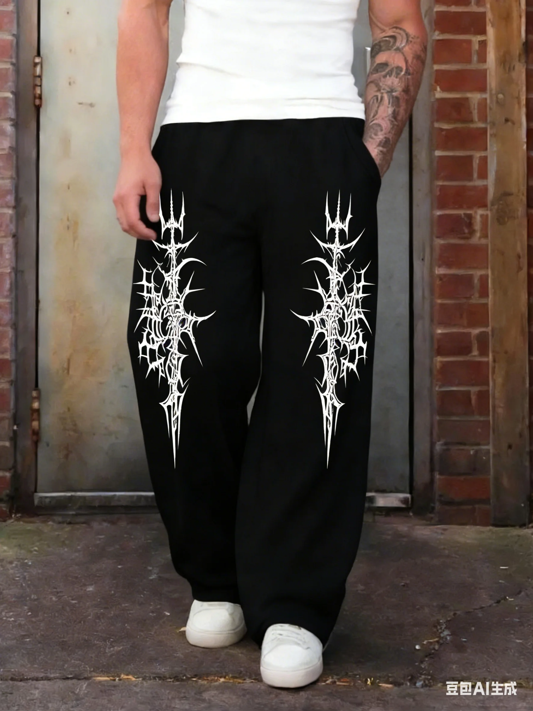 

2026 Лидер продаж, новая мода, хип-хоп, готическая текстура, мужская уличная одежда, спортивные дышащие брюки для бега на открытом воздухе, большой размер