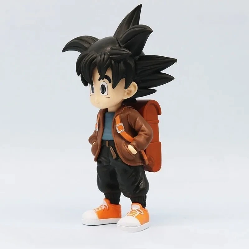 Bandai figurines Dragon Ball Student Goku Q Version Standing Pose Goku Dragon Ball Figure Trendy GK Statue Anime Figure Ornament