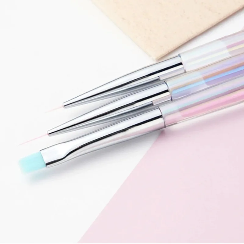 1/8PCS Nail Art Liner Disegno Pittura Set di pennelli per unghie Polvere acrilica Intaglio Gel UV Estensione Strumenti per penna per manicure