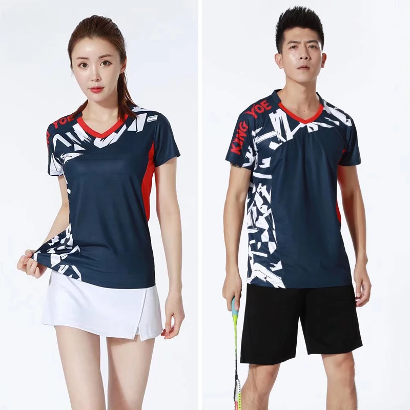 Summer Fashions Casual Badminton Sets Women Quick Dry Breathable Tennis Clothing Men Outdoor Fitness Sports Ping-pong Suits