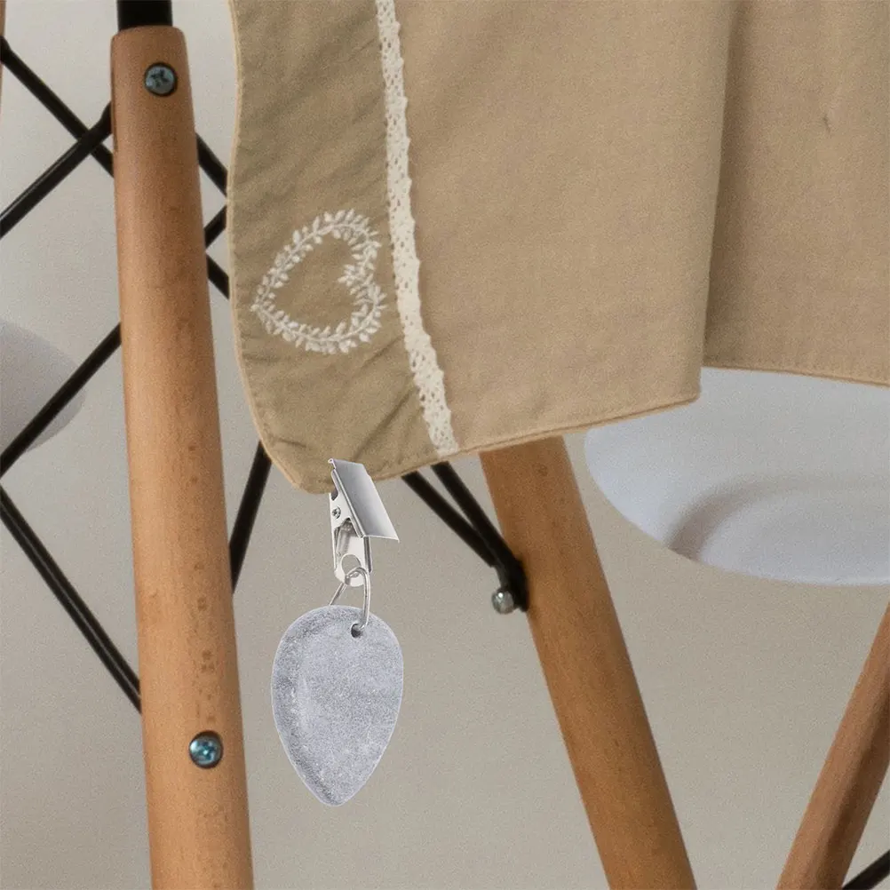 

12pcs Waterdrop Shape Tablecloth Weights Stones Decorative Fixing Clips Reusable Compact Table Cover Clips Heavy Duty Marble