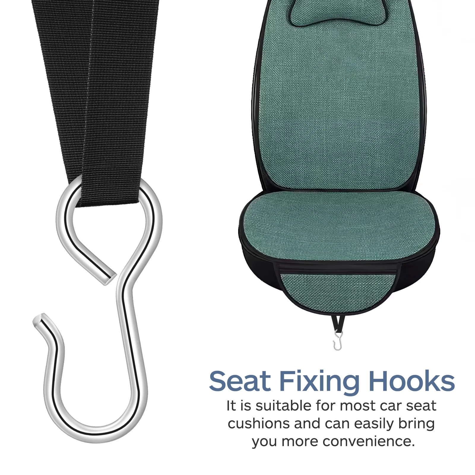

60pcs Car Cushion Cover 23mm Metal S Hooks for Car Seat Back Storage Vehicle Seat Fixing Hook Protect Scratch Stain