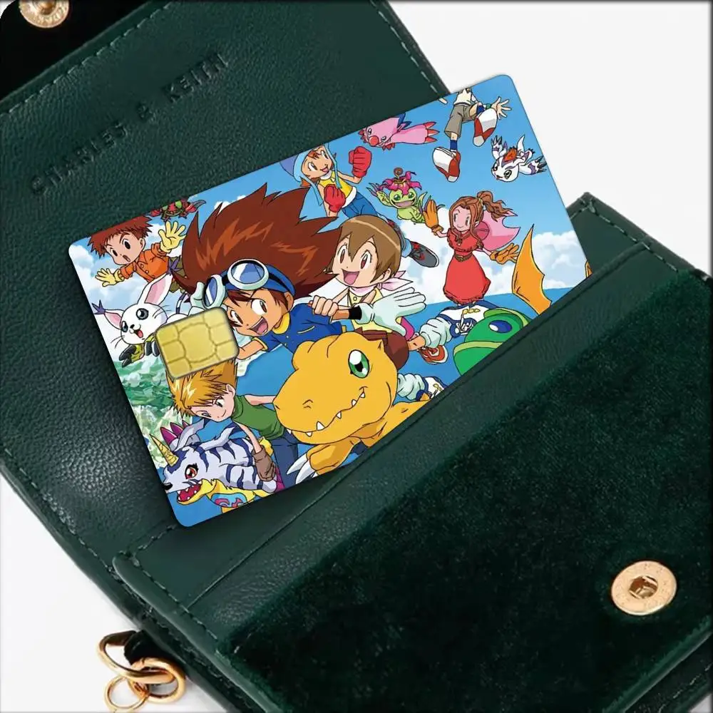 D-Digimon Story T-Time Stranger Waterproof Film Skin Cover Credit Card Stickers Debit Front Bank Bus Pass
