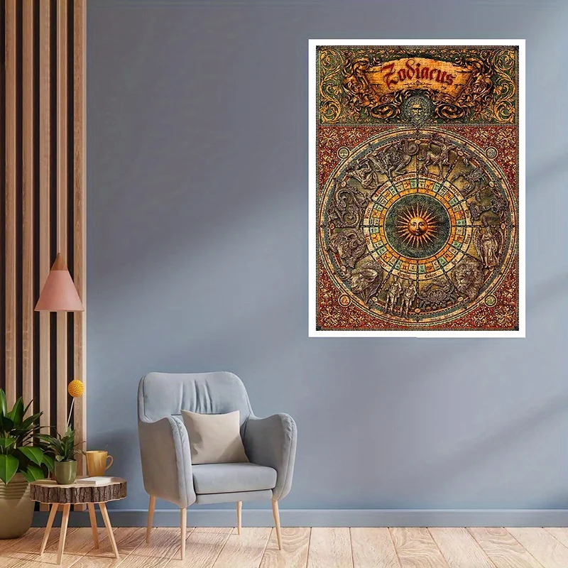 Vintage Sternzeichen-Rad Astrologie Puzzle für Erwachsene Horoskop-Thema Intellektuelles Spiel Heim-Freizeit Dekoratives Puzzle-Spielzeug