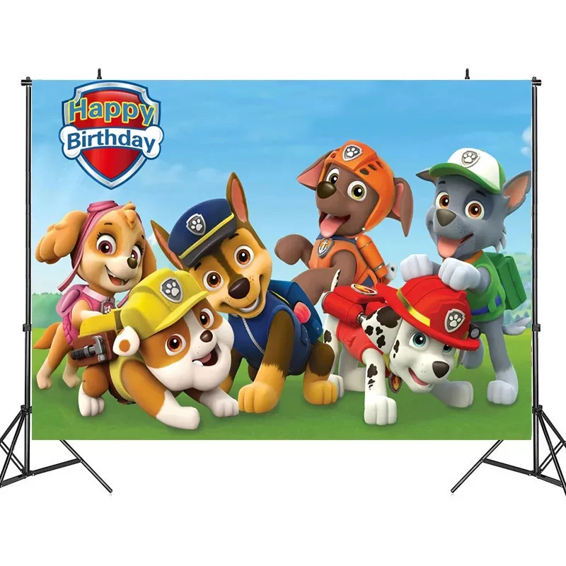 パウ・パトロールのデコレーション背景、パーティー写真撮影用背景、パウ・パトロールの背景幕ポスター、壁、写真スタジオ用品