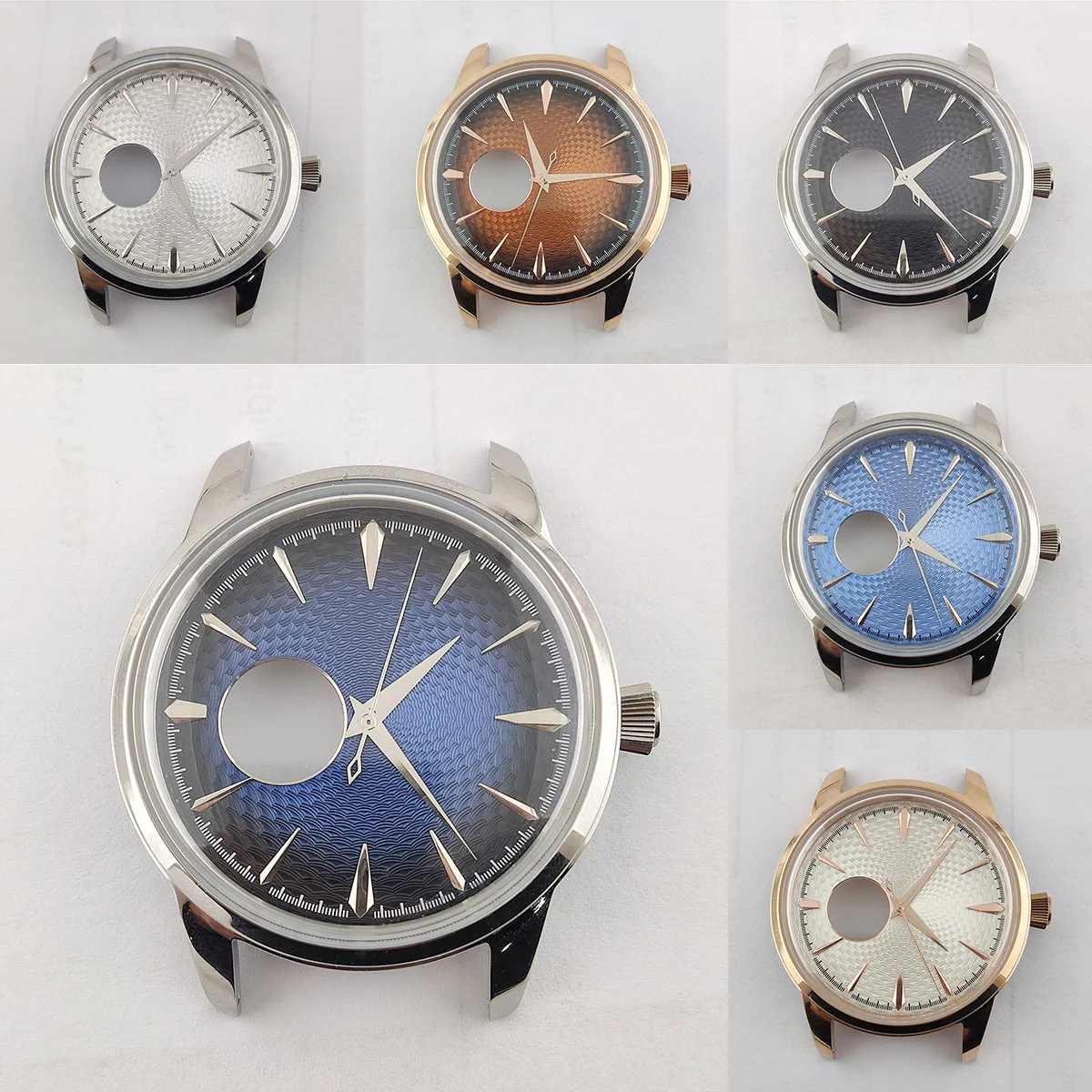 

new 40mm nh38 watch case nh35/nh38 dial for NH38 NH35 case nh38 Automatic Movement diy Logo Customizable Logo Watches Accessorie