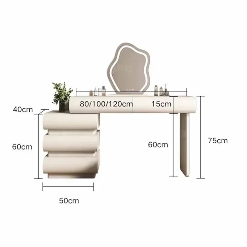 Mesa De tocador nórdica Vinity, organizador De taburetes con espejo, cajón De mesa De tocador De almacenamiento, decoración clásica De Penteadeira De Maquiagem