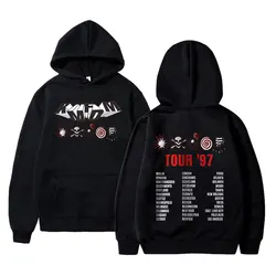 Rock Band Kmfdm Tour 97 Graphic Hoodie Men Women's Vintage Gothic Punk Pullover Hoodies Unsiex Casual Fleece Cotton Sweatshirt