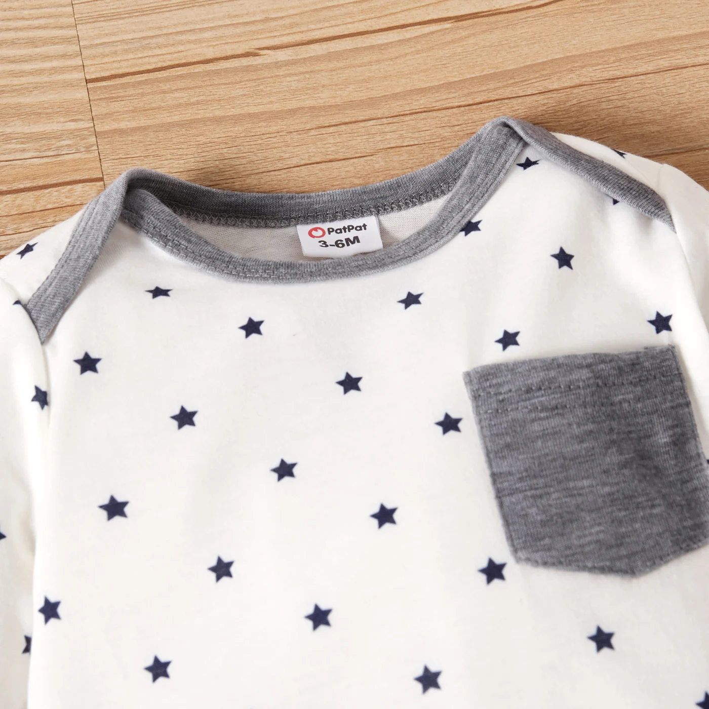 PatPat Baby Boy All Over Striped/Star Print Long-sleeve Jumpsuit Perfect for Outings and Daily Wear  Soft and Comfortable