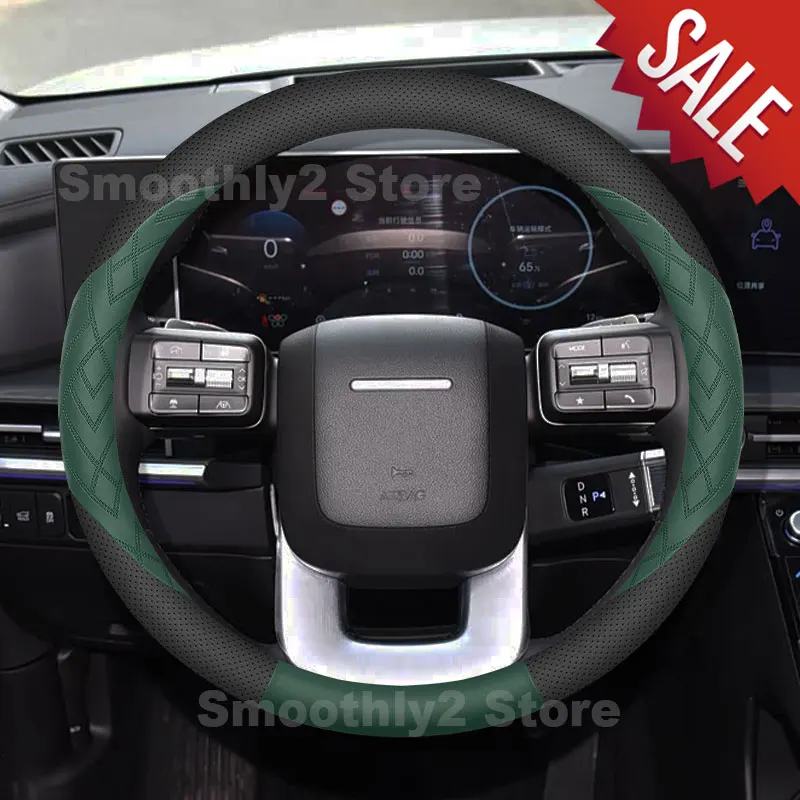 Leather Car Steering Wheel Cover For Hyundai Santa Fe 2024 2025 2026 Palisade 2026 Steering Cover Interior Accessories