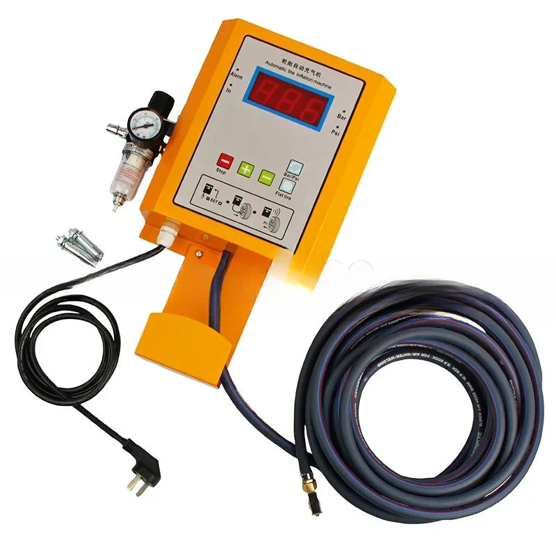 

Full-Automatic Car Tire Shop Inflator Air Pump Car Repair Shop Wall-Mounted Tire Digital Display Pumping Machine Inflator