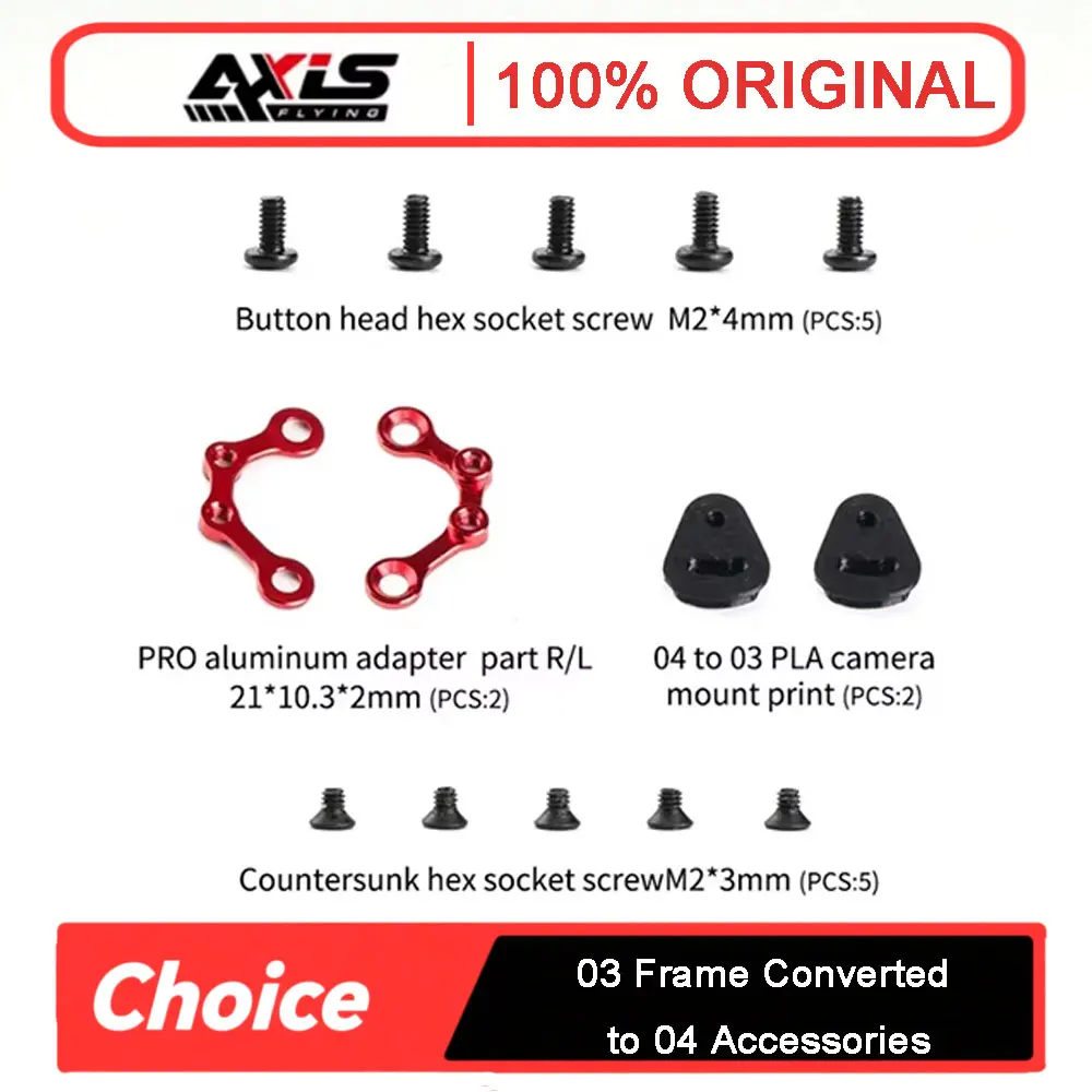 Axisflying O4 PRO to O3 Air Unit Adapter Mount Bracket CNC Aluminum Lightweight FPV Drone DJI Goggles 2