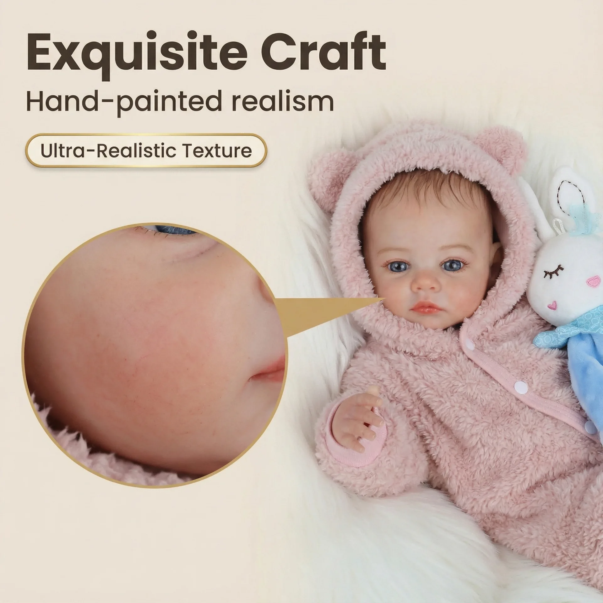 NPK 18inch Lifelike Reborn Baby Doll Newborn Full Body Cloth Skin 3D Painted Meadow Multiple Layers Realistic Collectible Toy