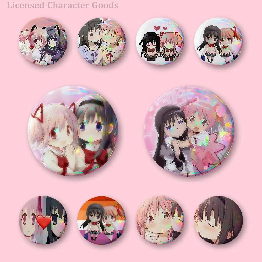 M-Madoka H-Homura H-HomuMado Badges Round Nijigen Otaku Culture IP peripheral products  58mm 44mm 32mm 75mm 25mm Mini
