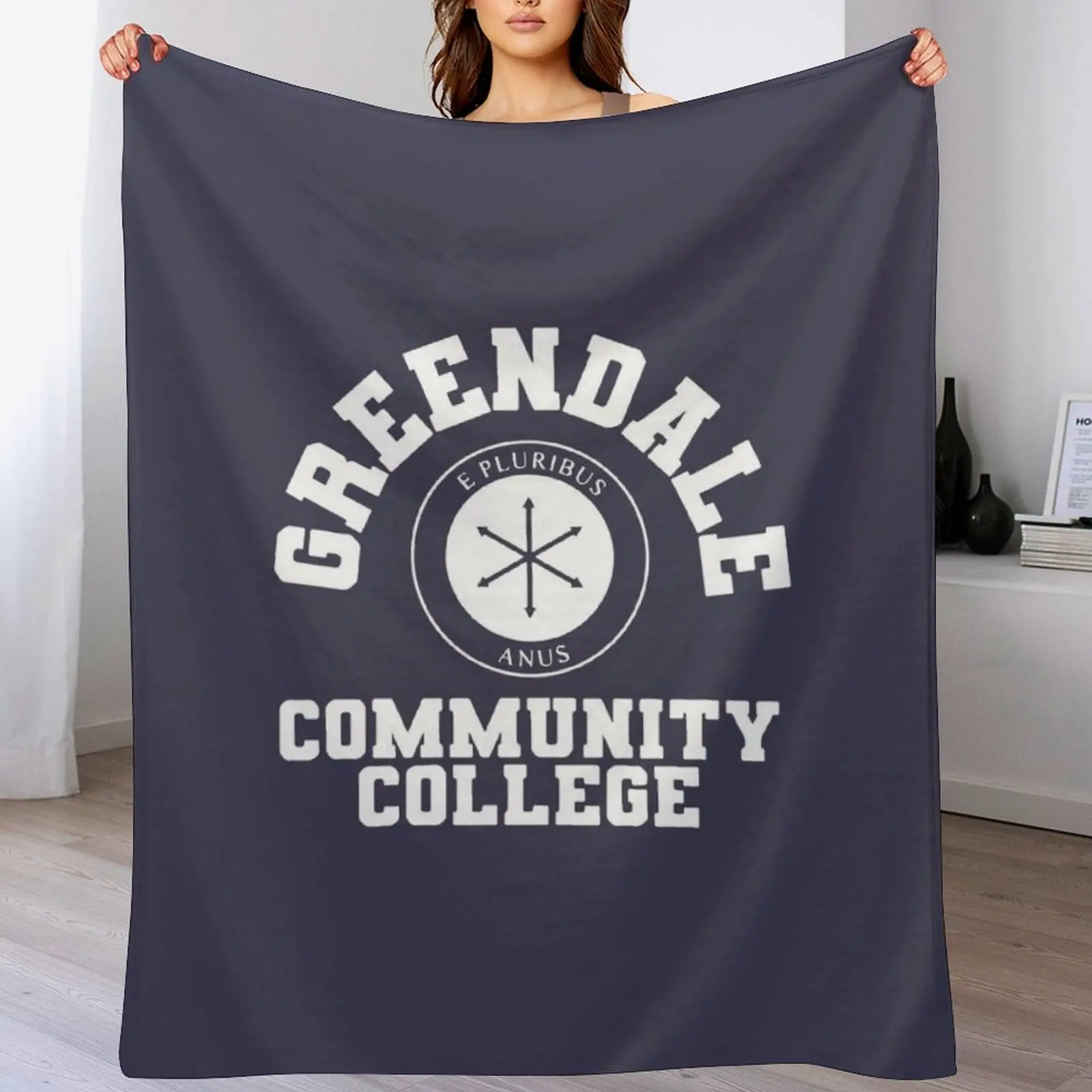 greendale community collage Throw Blanket Beautifuls Thermal blankets and throws Blankets