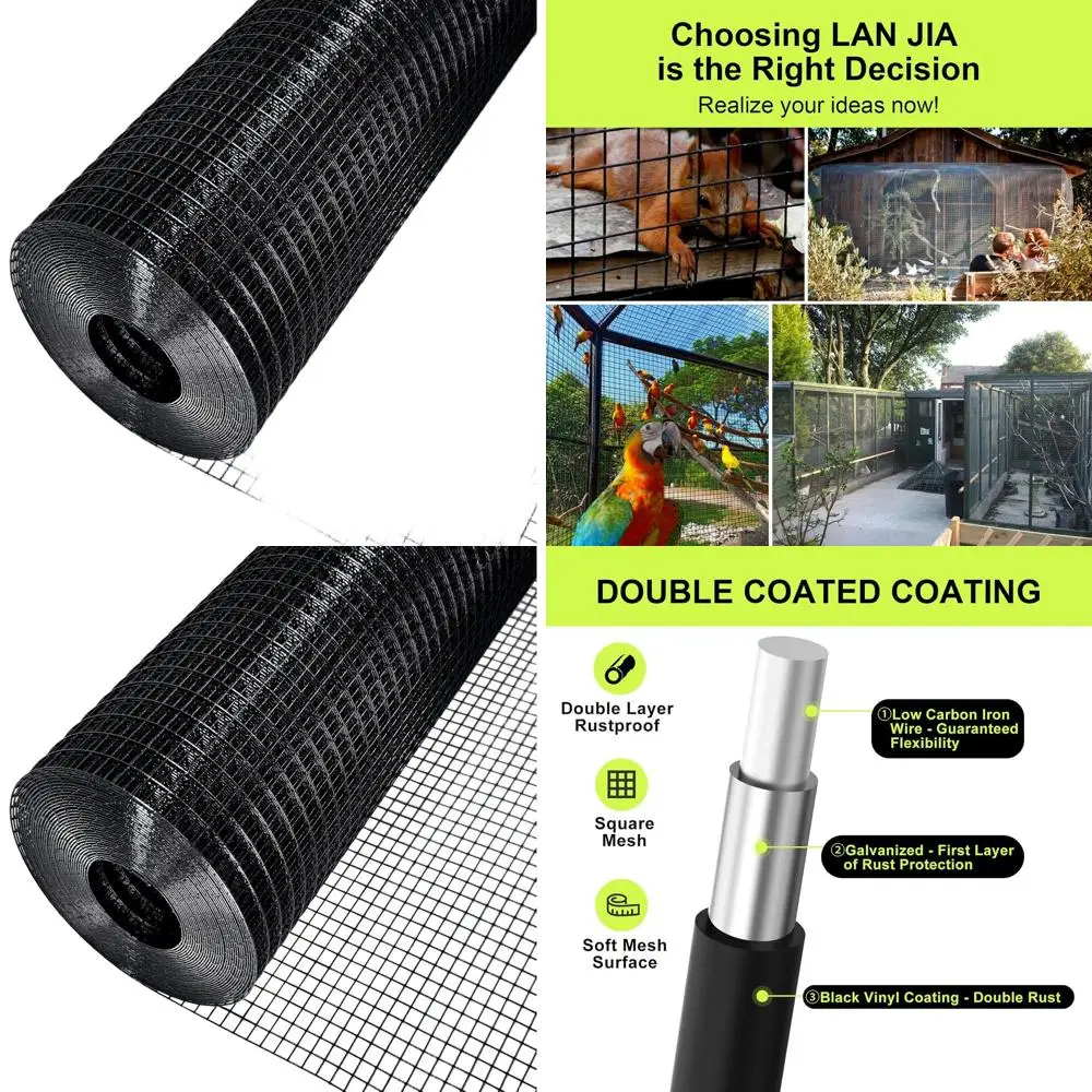 

Полудюймовая сетка для садового забора из куриной проволоки 24x100 футов, рулон ограждения из сварной проволоки