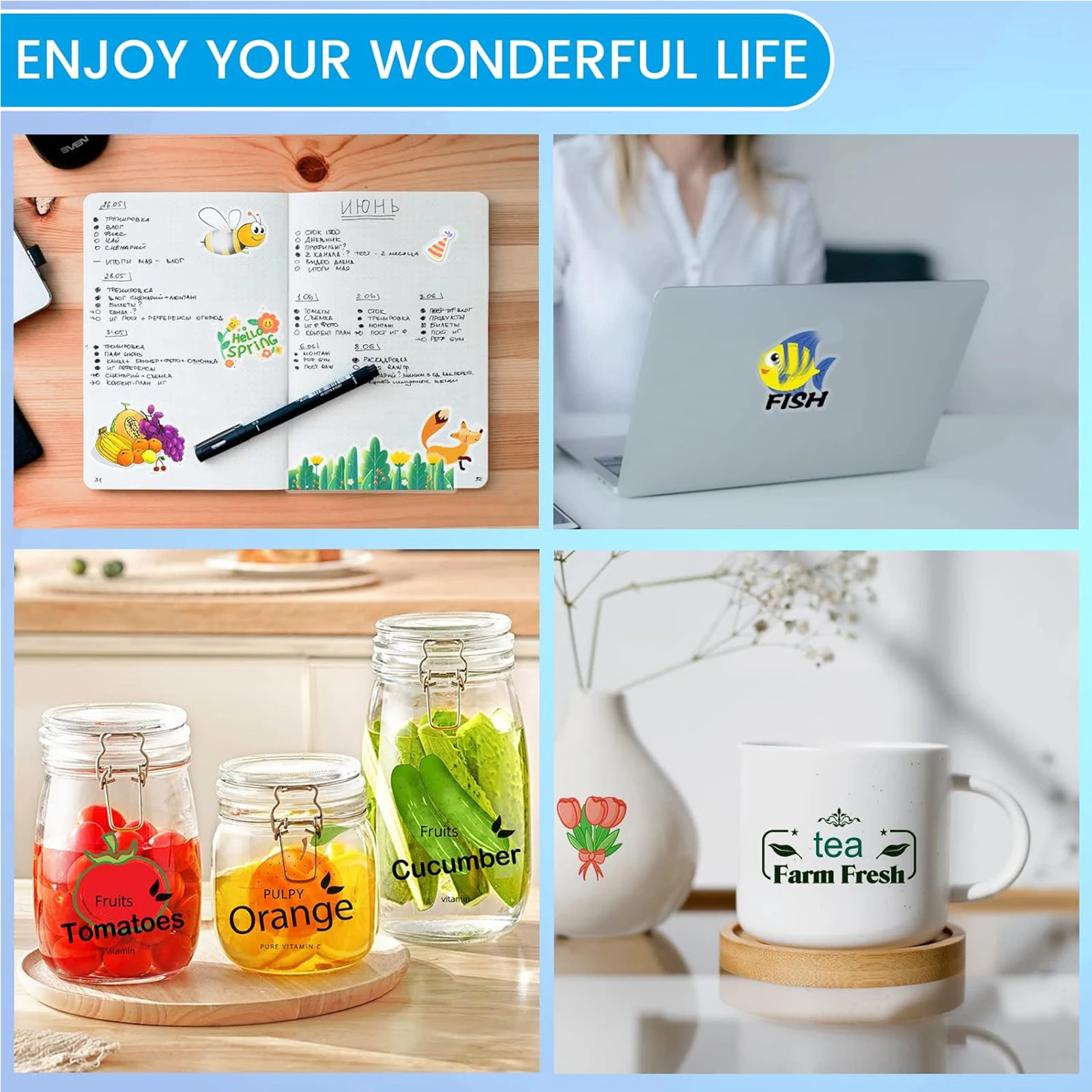 20 fogli di carta adesiva in vinile trasparente trasparente A4, autoadesivi, impermeabili, ad asciugatura rapida, stampabili per stampanti a getto d'inchiostro