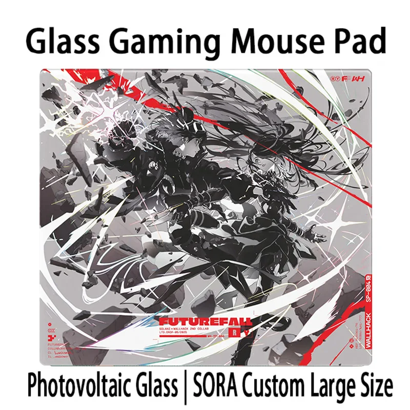 W-Wallhack S-SP004 Glass Gaming Mouse Pad YUME Frosted Surface Desktop Mat Tempered Upgrade FPS Office Custom Replica Mouse Pad