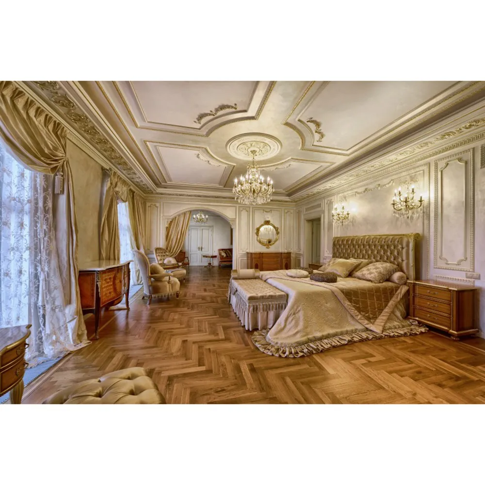 Luxurious Bedroom Interior Chandelier Scene Photography Background Photozone Photocall Photographic Backdrops For Photo Studio