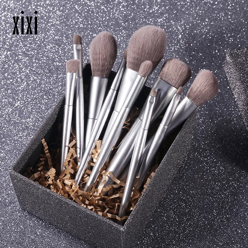 

10pcs Professional Makeup Brush Set Eye Face Cosmetics Soft Eyeshadow Loose Powder Foundation Blusher Brush Beauty Makeup Tools