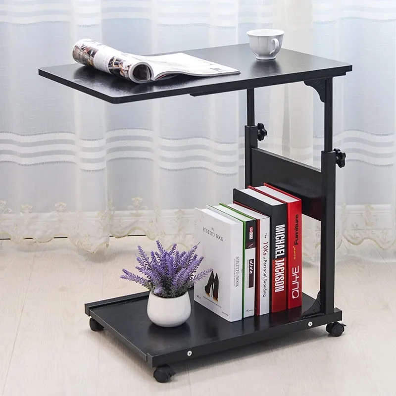 Modern Minimalist Bedroom Corner Table Lifting Standing Laptop Desk Mobile Living Room Mini Sofa Cabinet Bedside Table Furniture