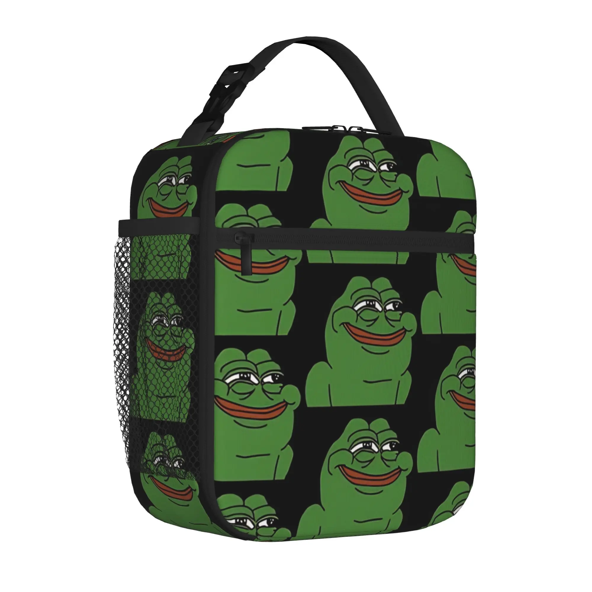 1 Piece For Students Food Container Happy Portable Pocket Pepe the Frog Zipper Closure Aluminum Foil Food Pouch For Travel