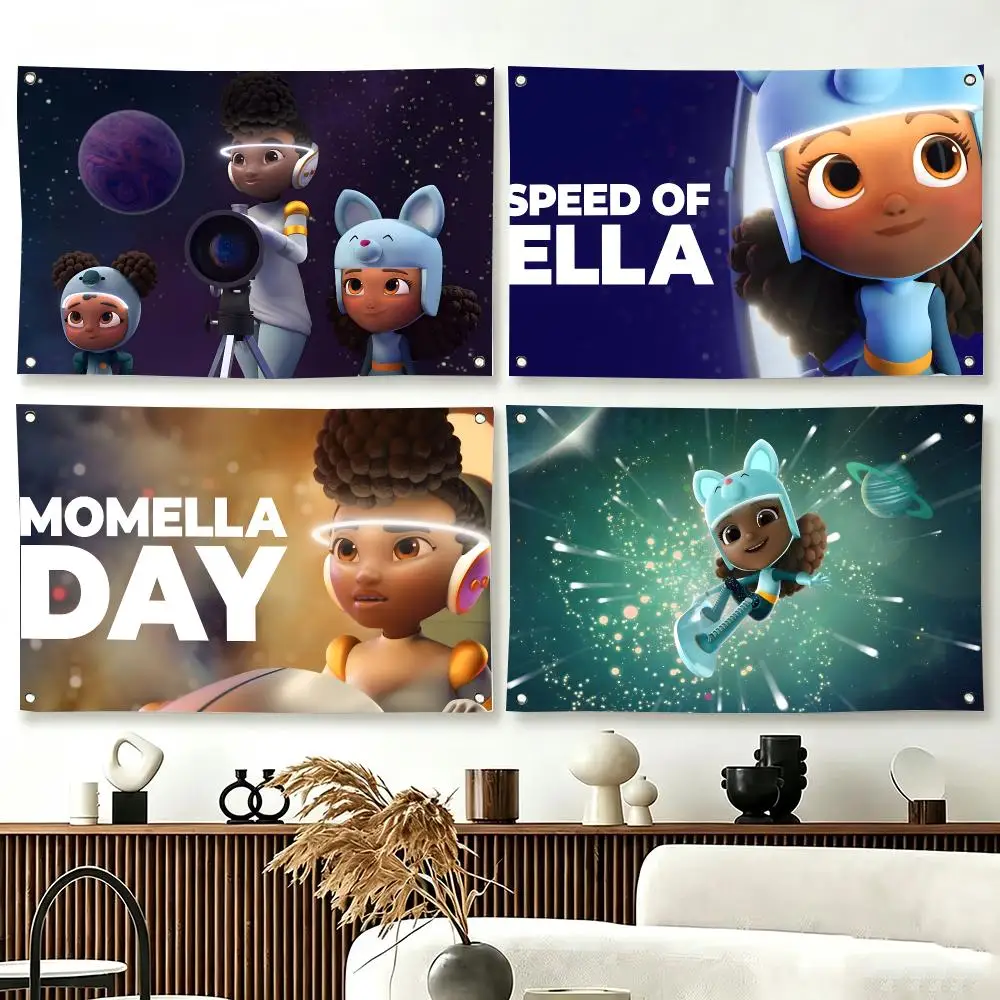 Kids Cartoon I-Interstellar Ella Flags  For Living Room Home Dorm Decor Wall Outdoor Camping Party Banner Gifts