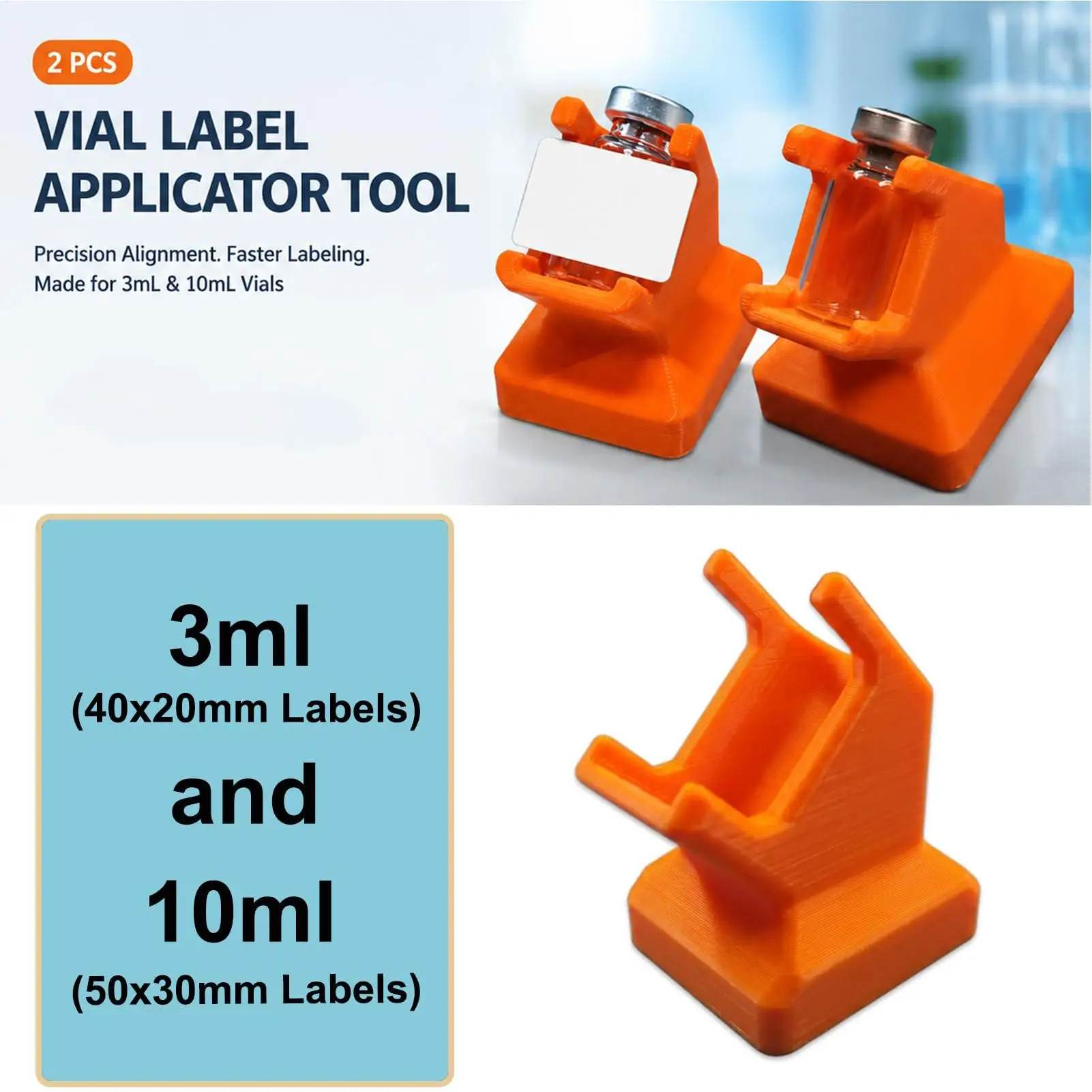 Vial Label Applicator Easy Alignment Time-Saving Sticker Alignment Tool Precise Application Reusable Labeling Tools