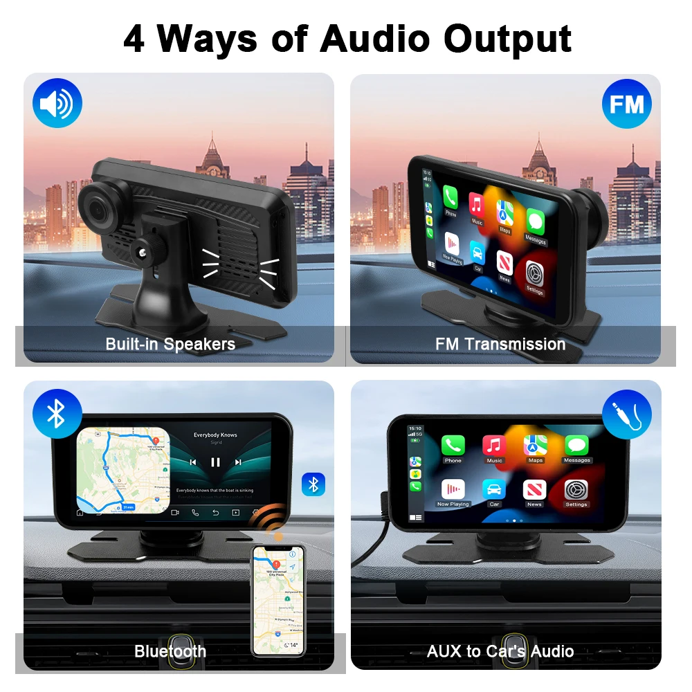 6Inch Portable Car Radio Carplay Wireless Multimedia HD IPS Display Touch Screen Player Mirror Link FM Transmit Autoaudio - view 5
