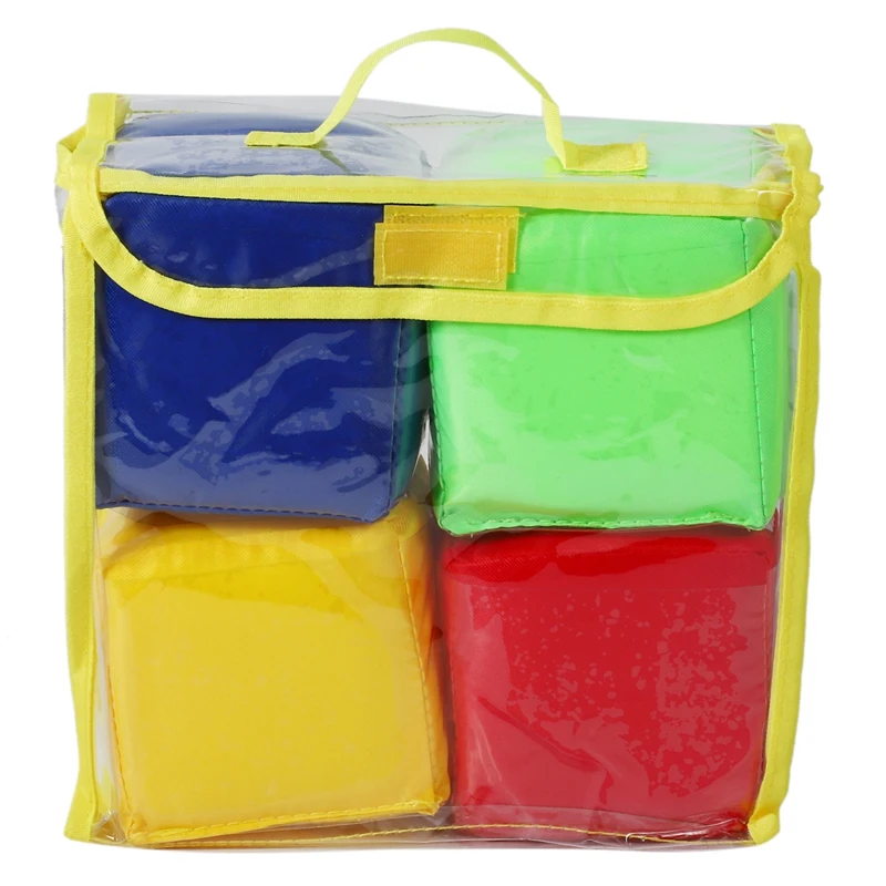 لعب النرد والتعليم ديي ، مربعات الجيب ، صور كتل رغوة جيب التراص ، مجموعة من 4