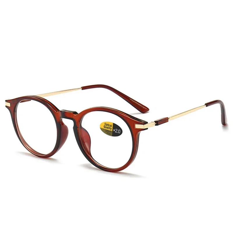 New Trend Vintage Round Frame Reading Glasses Anti Blue Light Optical Spectacle Eyeglasses Anti Fatigue Ultra Light Eyewear