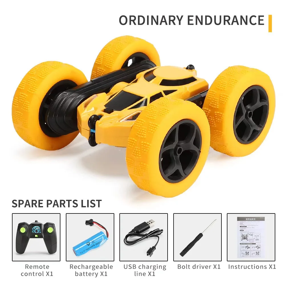 360 graden omklapbare dubbelzijdige stuntauto 4WD hoge snelheid koel licht afstandsbediening auto voor kinderen speelgoed festival cadeau