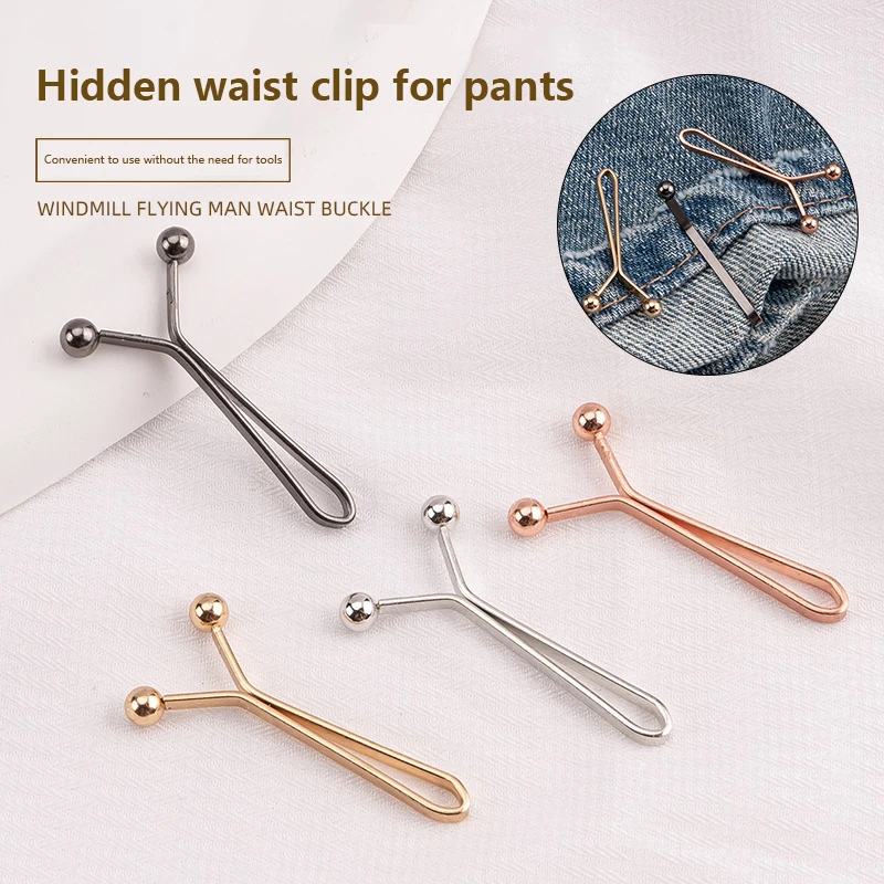 

4PCS Buckling Accessories for Denim Skirts, Adjustable Sleeve Clip for Waist Shrinkage