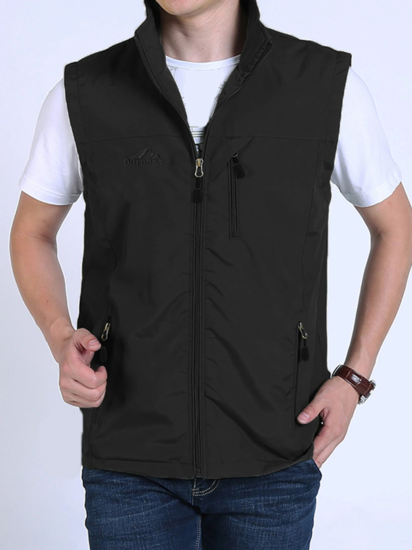 

Couple style vest autumn Hong Kong style loose casual top men's trend plus size vest vest vest vest workwear jacket foreign trad