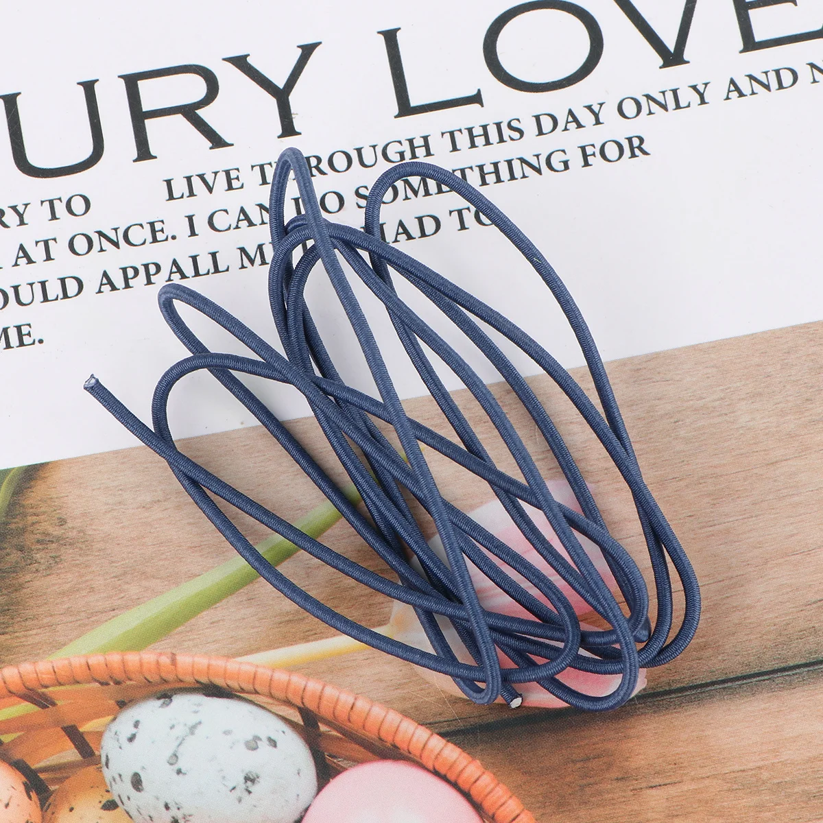 

6 Pieces Black Elastic Ropes Thick Strong Stretchy Replacement Spare Ropes for Traveler Notebook DIY Hand Account