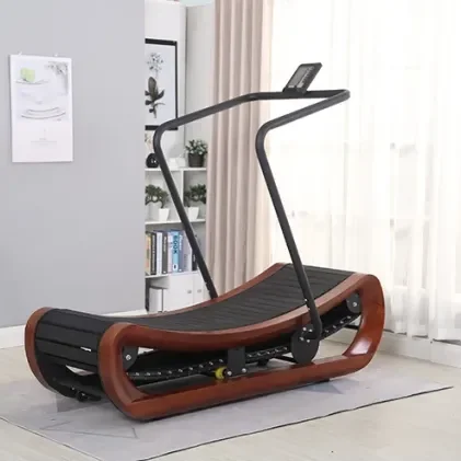 Sprzęt Fitness na siłownię komercyjne bieżnie producenci drewna Air Runner bieżnia mechaniczna z zakrzywioną ręczną bieżnią