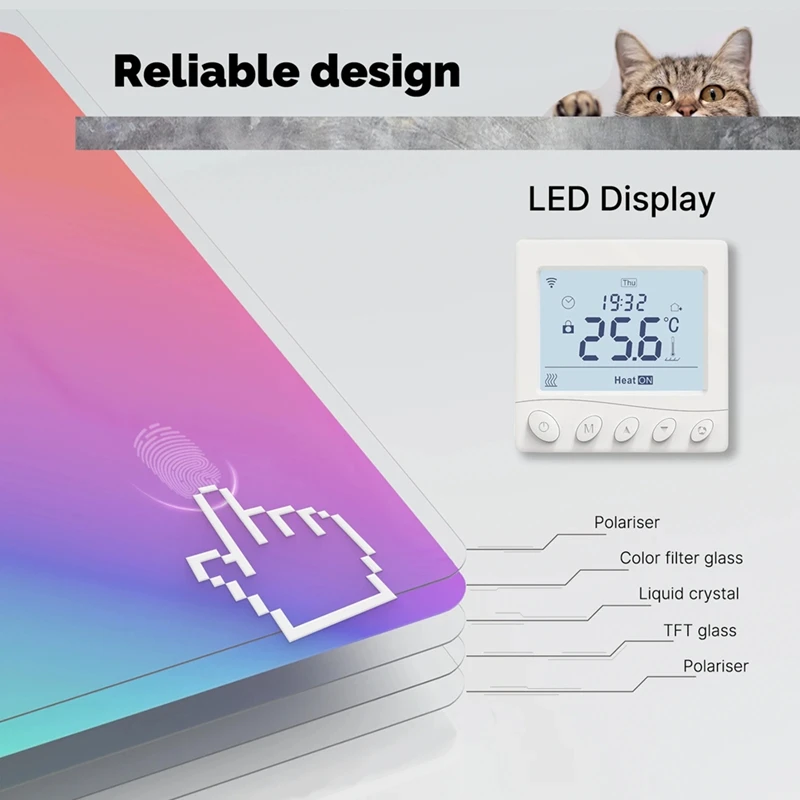 Tuya-Contrôleur de température Wifi ThermoandreRoom, eau, chauffage au sol électrique, gaz, bomicrophone, contrôle d'application