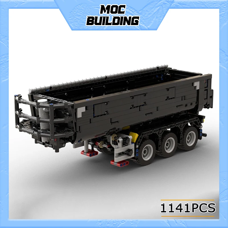 

MOC Building Blocks 1141pcs Technology Series Reisch Tipper-trailer Creative Model Toys DIY Assemble Bricks Collection Xmas Gift