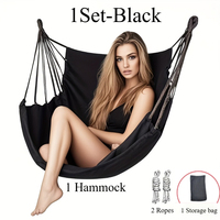1Set Fabric Hammock with Rope and Storage Bag, Outdoor Swing, Lying Bed, Household Hammock, Swing Chair, Anti Roll Hammock