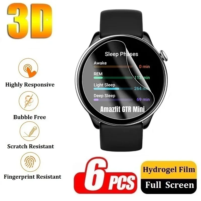 Screen Protector Film for Amazfit GTR 4 Full Protective Film for Amazfit GTR 4 Mini 3 Pro GTR 2 New Version 2e GTR4