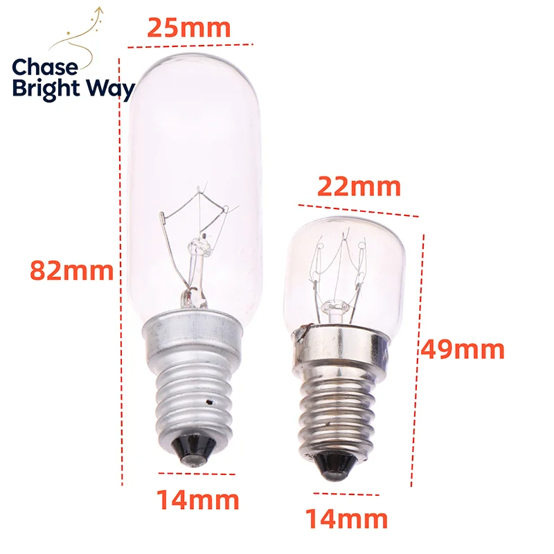 E14 LED Light T22/T25 15/40W Cooker Hood Filament Lamp Extractor Fan Bulb High Temperature Resistant Lighting 220V Edison Bulb
