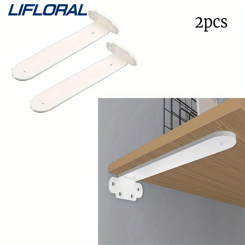 

2pcs Wooden Board Hanging Supports Blind Shelf Wall Mount Heavy Duty Thickened and Widen Hidden Joint Angle Brackets