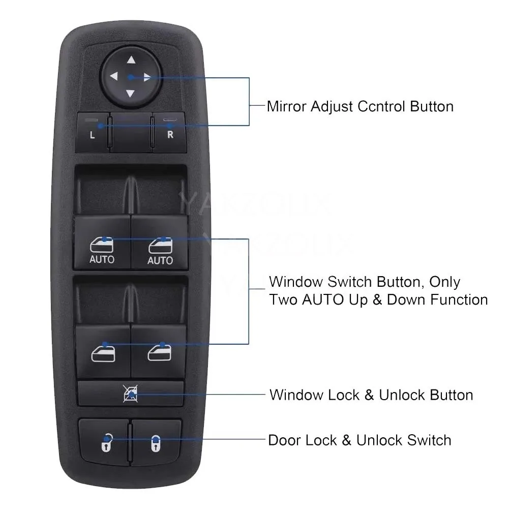 68110871AA For Chrysler Town & Country Dodge Grand Caravan Front Left Master Driver Side Electric Power Lifter Window Switch - view 4